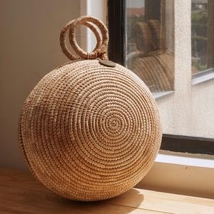 Andrea Iyamah Small Bumba Woven Woven Bag with Slip Bag